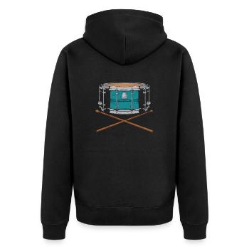 Spielmannszug Drums - Unisex Premium Bio Zip Hoodie - Schwarz - Hinten - Nico (187cm)