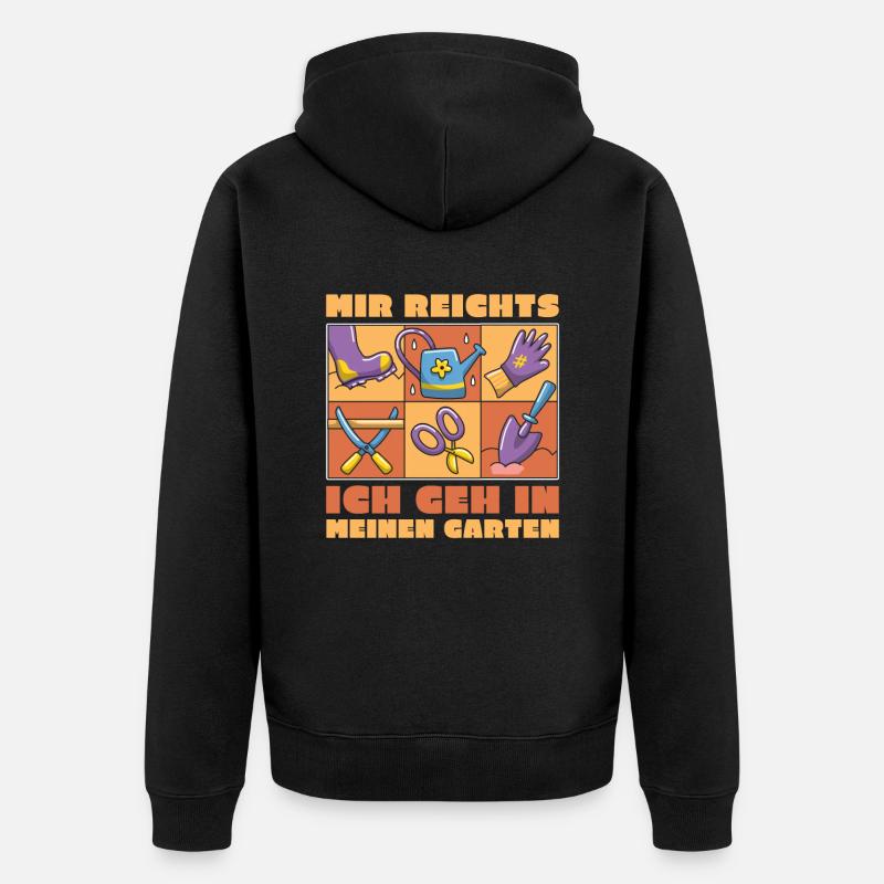 Hobbygärtner Garten Witzig - Unisex Premium Bio Zip Hoodie - Schwarz