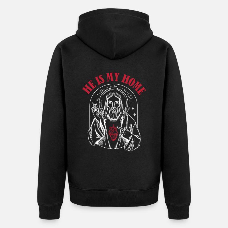 Christ Christianisme Jésus - Veste à capuche bio Premium Unisexe - noir