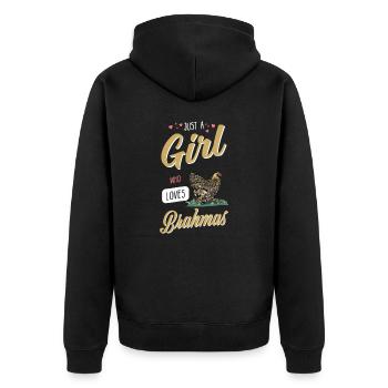Brahma Chicken I Chicken Poultry Motif pour - Veste à capuche bio Premium Unisexe - noir - Dos - Nico (187cm)