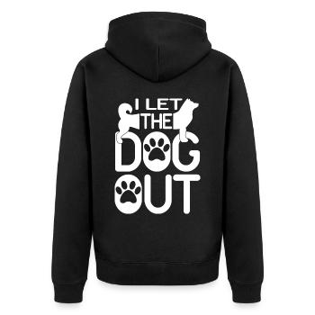 J’ai laissé le chien sortir - pattes - Veste à capuche bio Premium Unisexe - noir - Dos - Nico (187cm)