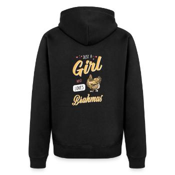 Brahma Chicken I Chicken Poultry Motif pour - Veste à capuche bio Premium Unisexe - noir - Dos - Nico (187cm)