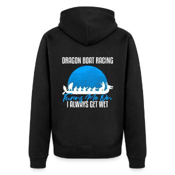 Drachenbootrennen Festival für Drachenboot - Unisex Premium Bio Zip Hoodie - Schwarz - Hinten - Nico (187cm)