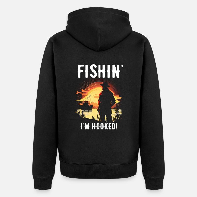 Drôle de pêche - Veste à capuche bio Premium Unisexe - noir