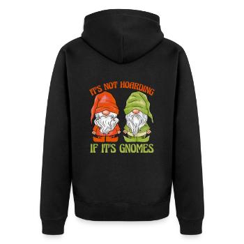 Gartenzwerge Gartenzwerge It's Not Hoarding - Unisex Premium Bio Zip Hoodie - Schwarz - Hinten - Nico (187cm)
