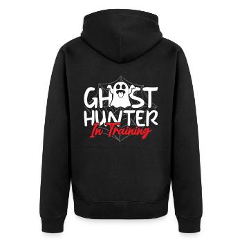 Ghost hunters, ghosts, ghosts, ghost hunting - Unisex Premium Organic Zip Hoodie - black - Back - Nico (187cm)