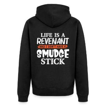 Ghost hunters, ghosts, ghosts, ghost hunting - Unisex Premium Organic Zip Hoodie - black - Back - Nico (187cm)