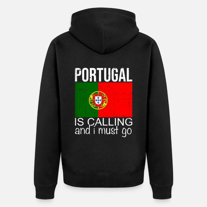 Portugal - Veste à capuche bio Premium Unisexe - noir