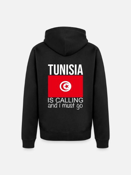 Tunisia - Unisex Premium Organic Zip Hoodie - black