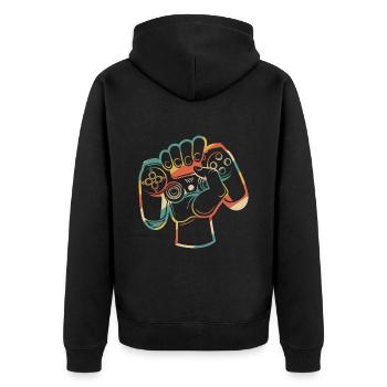 Videospiel-Geschenke Lustige - Unisex Premium Bio Zip Hoodie - Schwarz - Hinten - Nico (187cm)