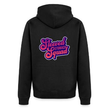 Adipositaschirurgie Abnehmen Bypass Operation - Unisex Premium Bio Zip Hoodie - Schwarz - Hinten - Nico (187cm)