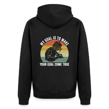 Magenchirurg Chirurg Adipositaschirurgie - Unisex Premium Bio Zip Hoodie - Schwarz - Hinten - Nico (187cm)