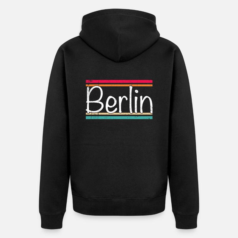 Berlin - Veste à capuche bio Premium Unisexe - noir