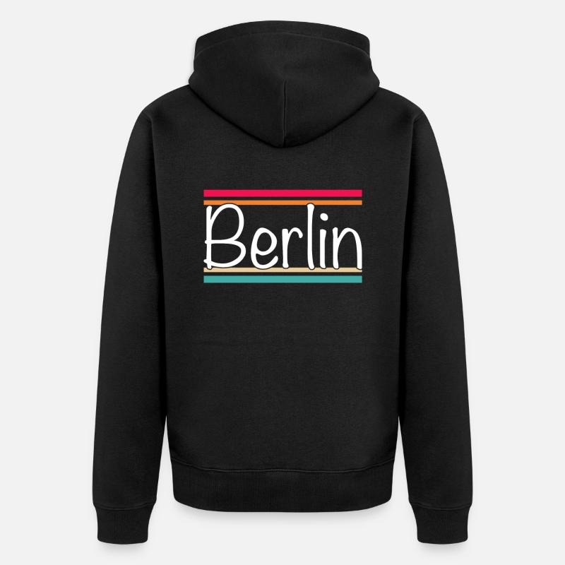 Berlin - Veste à capuche bio Premium Unisexe - noir