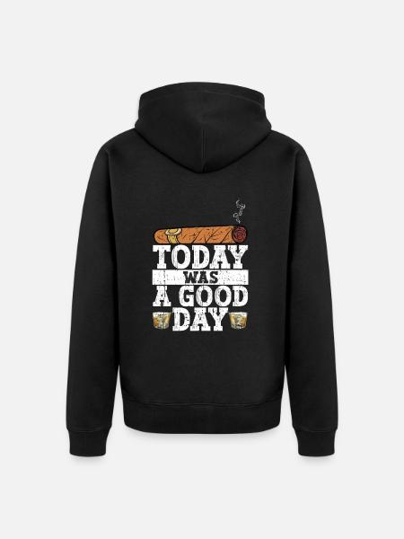 Cigar cigarette smokers - Unisex Premium Organic Zip Hoodie - black
