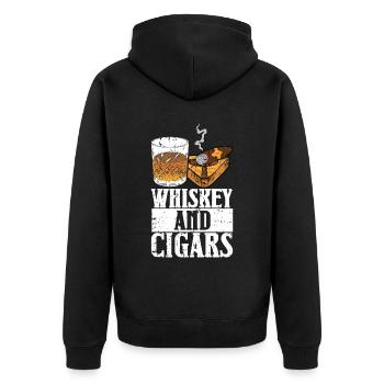 Fumeurs de cigarettes de cigares - Veste à capuche bio Premium Unisexe - noir - Dos - Nico (187cm)