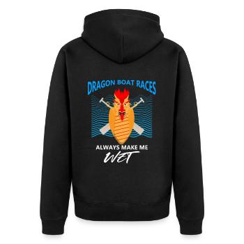 Conception de course de bateaux-dragons pour bateau-dragon - Veste à capuche bio Premium Unisexe - noir - Dos - Nico (187cm)