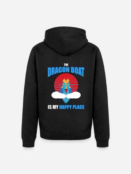 Drachenbootrennen-Design für Drachenbootfahren - Unisex Premium Bio Zip Hoodie - Schwarz