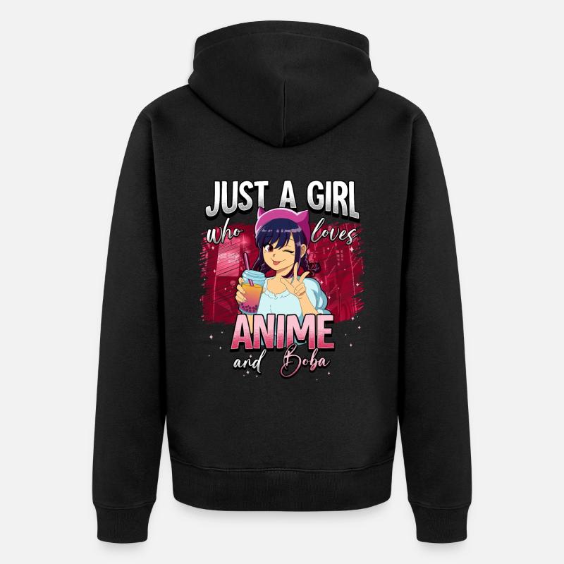 Anime Otaku Weeb - Veste à capuche bio Premium Unisexe - noir