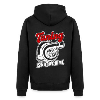 Tuner de voiture, Mécanicien automobile, Voiture de course, Tuning - Veste à capuche bio Premium Unisexe - noir - Dos - Nico (187cm)