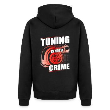 Tuner de voiture, Mécanicien automobile, Voiture de course, Tuning - Veste à capuche bio Premium Unisexe - noir - Dos - Nico (187cm)