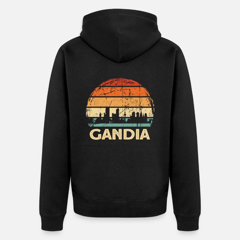 Gandia - Veste à capuche bio Premium Unisexe - noir