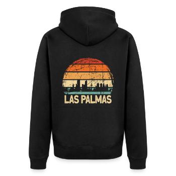 Las Palmas - Veste à capuche bio Premium Unisexe - noir - Dos - Nico (187cm)