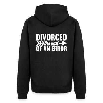 Divorce Divorcé - Veste à capuche bio Premium Unisexe - noir - Dos - Nico (187cm)