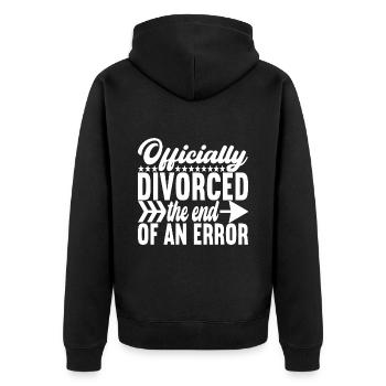 Divorce Divorcé - Veste à capuche bio Premium Unisexe - noir - Dos - Nico (187cm)