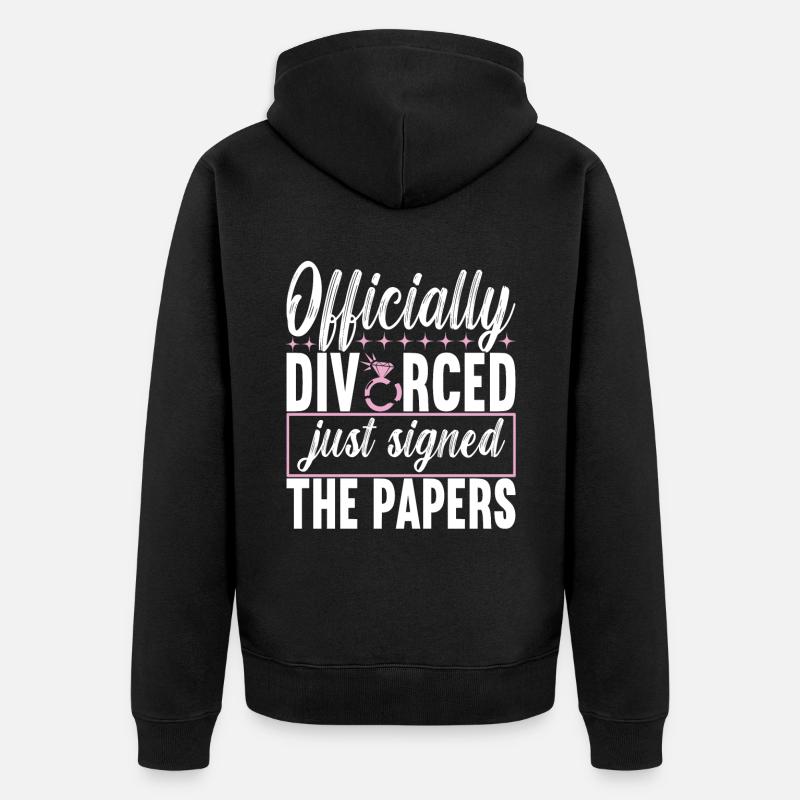 Divorce Divorcé - Veste à capuche bio Premium Unisexe - noir