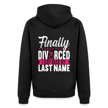 Divorce Divorcé - Veste à capuche bio Premium Unisexe - noir - Dos - Nico (187cm)