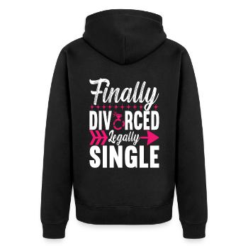 Divorce Divorcé - Veste à capuche bio Premium Unisexe - noir - Dos - Nico (187cm)