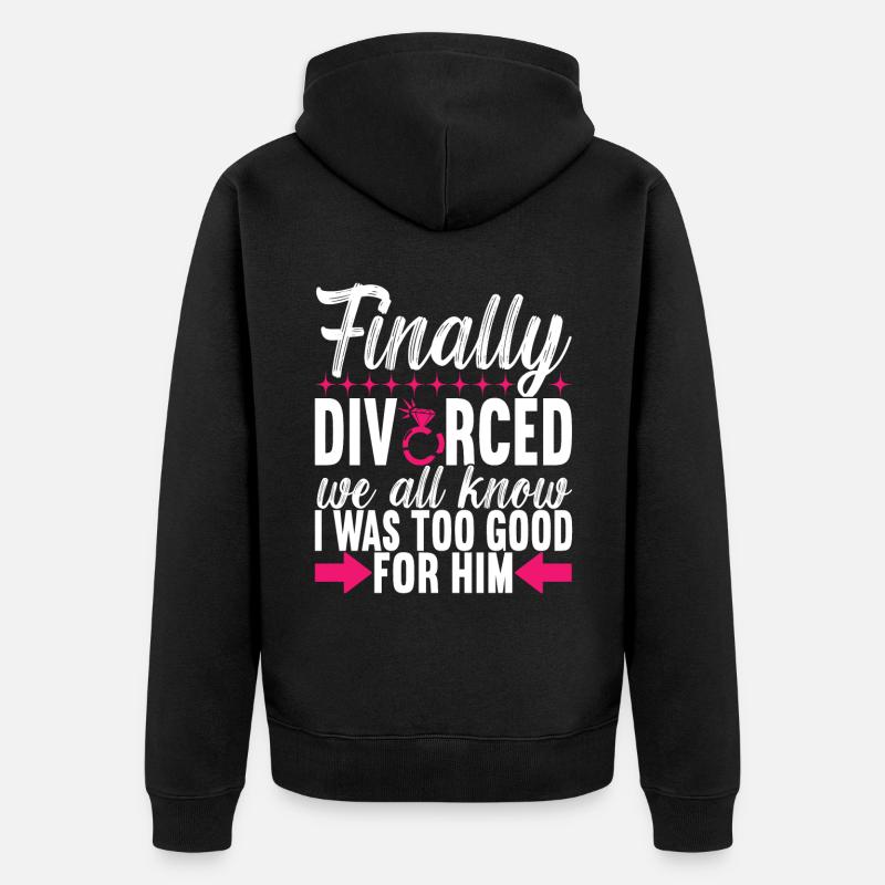 Divorce Divorcé - Veste à capuche bio Premium Unisexe - noir