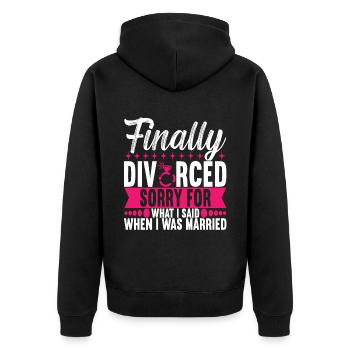 Divorce Divorcé - Veste à capuche bio Premium Unisexe - noir - Dos - Nico (187cm)