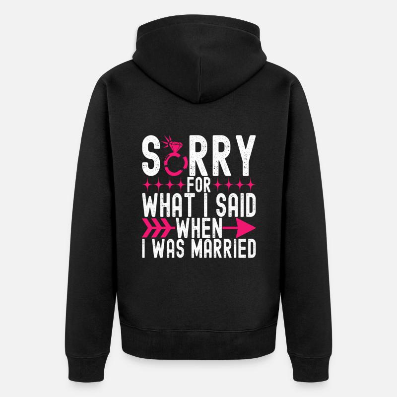 Scheidung Geschieden - Unisex Premium Bio Zip Hoodie - Schwarz