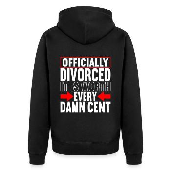 Divorce Divorcé - Veste à capuche bio Premium Unisexe - noir - Dos - Nico (187cm)