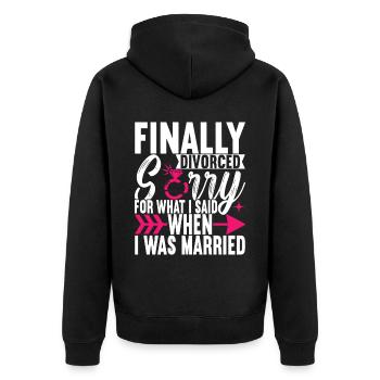 Divorce Divorcé - Veste à capuche bio Premium Unisexe - noir - Dos - Nico (187cm)
