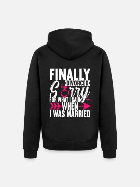 Divorce Divorced - Unisex Premium Organic Zip Hoodie - black
