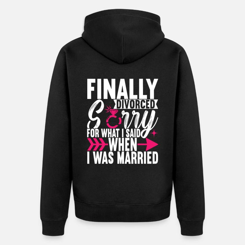 Divorce Divorcé - Veste à capuche bio Premium Unisexe - noir