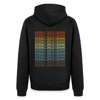 Kickball Skills Loading Kickball Players - Unisex Premium Organic Zip Hoodie - black - Back - Nico (187cm)