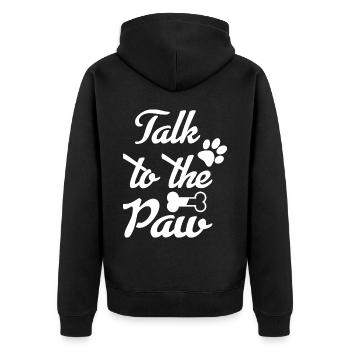 Parlez à votre patte - Veste à capuche bio Premium Unisexe - noir - Dos - Nico (187cm)