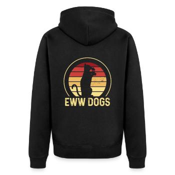 yuck dogs lover cats cat cute pet - Unisex Premium Organic Zip Hoodie - black - Back - Nico (187cm)