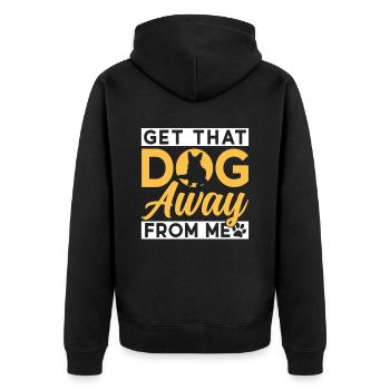 Take the dog away from me cat lover cats - Unisex Premium Organic Zip Hoodie - black - Back - Nico (187cm)