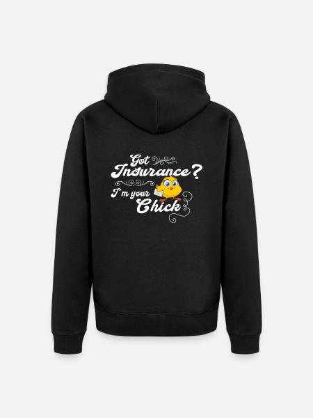 Lustiger Versicherungsvertriebsvertreter - Unisex Premium Bio Zip Hoodie - Schwarz