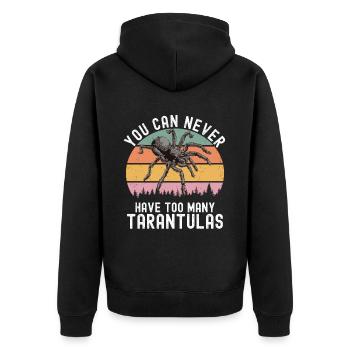 Tarantula - Unisex Premium Organic Zip Hoodie - black - Back - Nico (187cm)