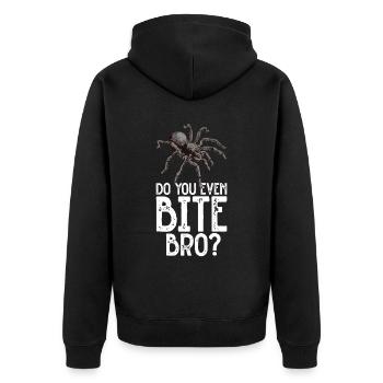 Tarantula - Unisex Premium Organic Zip Hoodie - black - Back - Nico (187cm)