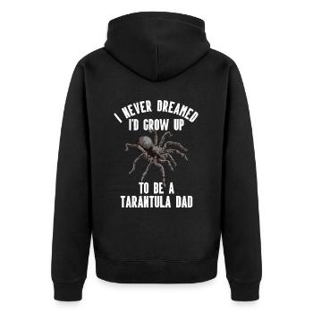 Tarantula - Unisex Premium Organic Zip Hoodie - black - Back - Nico (187cm)
