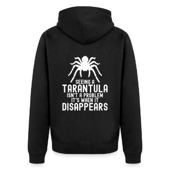 Tarantula - Unisex Premium Organic Zip Hoodie - black - Back - Nico (187cm)