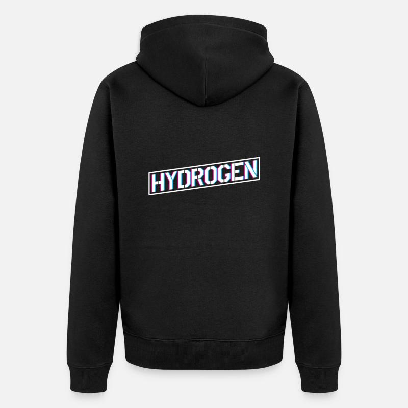 Hydrogen Energy Hydrogen Element - Unisex Premium Organic Zip Hoodie - black
