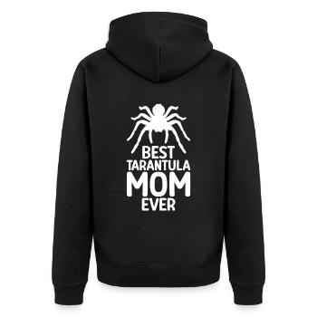 Tarantula - Unisex Premium Organic Zip Hoodie - black - Back - Nico (187cm)